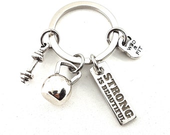 Keychain Kettlebell Blake Motivational Workout Gym Gift,Weight lifting,Bodybuilding,Fitness Jewelry, Fitness Gift,Sport Gift,Gym Gifts,Run