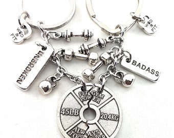 Couple Custom Keichain Gym Gifts Weight Plate Always Together · Personalized Gift · Bodybuilding · Fitness · Engagement gifts · Wod & Fit