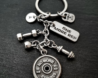 Personalized Gym Keychain NO MORE EXCUSES · Encouraging Fitness Gift · Custom Fit Gift · Strength Training Inspiration ·Motivation Wod & Fit