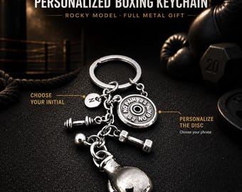 Boxing Glove Keychain Rocky Motivation Jewelry - UFC - MMA - Boxing Jewelry - Fight Gift - Boxing Coach Gift - Boxing Gym - Wod & Fit