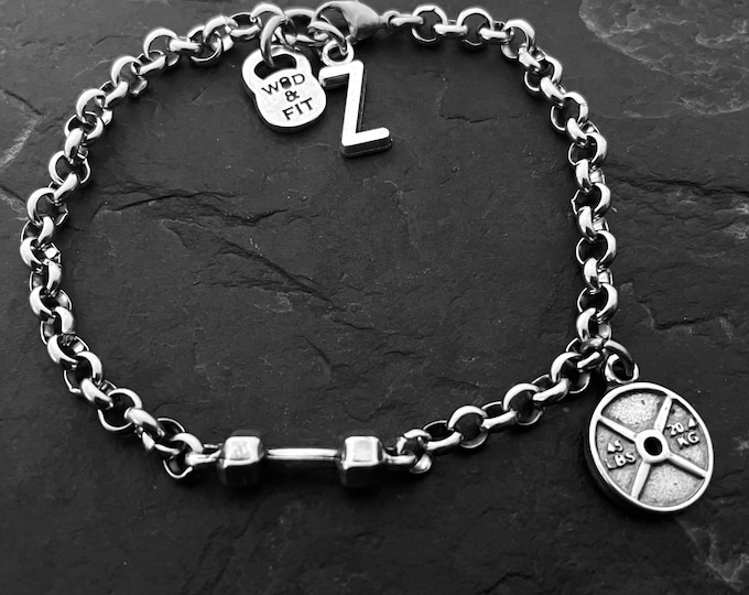Gym Bracelet Dumbbell Motivation Workout Gifts · Bodybuilding · Fitness Gifts · Gym Gifts · Crosstraining Gift · Custom Bracelet · Wod & Fit