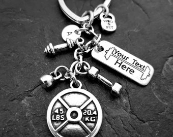 Custom Woman Keychain Weight Plate 45lbs Custom Gifts - Gift For Women · BFF Gifts · Name Keychain · Mom Gift · Girlfriend Gift · Wod & Fit