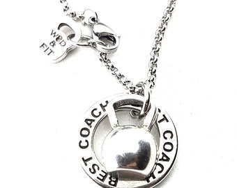 Gym Custom Necklace Ring Dips · Personalized Gift · Fitness Necklace · Girlfriend Gift · Gym Necklace · Mom gift · Dad Gift · GYM ·Wod & Fit
