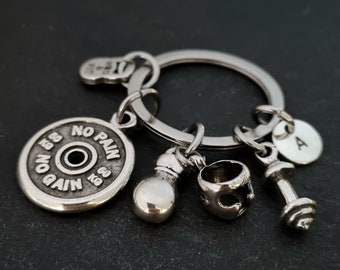 Custom Coach Gift Boxing Glove Keychain Weight Plate - Perfect MMA UFC Enthusiast Present - Unique Kickboxing · Gym Coach Gift ·Wod & Fit