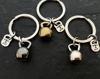 Gym Kettlebell Key ring · Girlfriend gift · birthday gifts · Bff gifts · Boyfriend gift · Dad gift Mom Gift · Team Gift· Gym Gift ·Wod & Fit