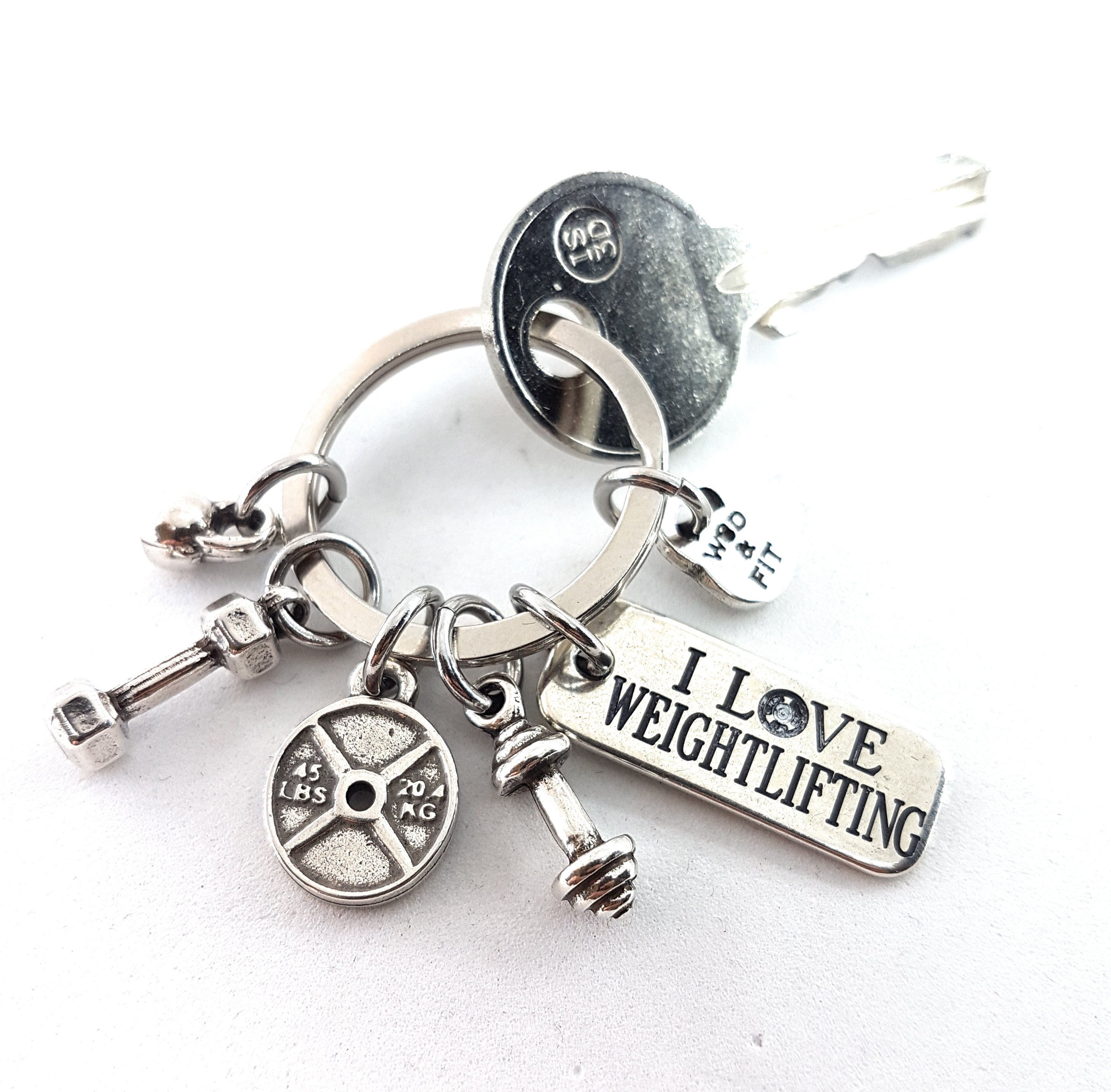 Custom KeyChain Gym Exercise 3x1 Workout.Customizable Keychain,we can