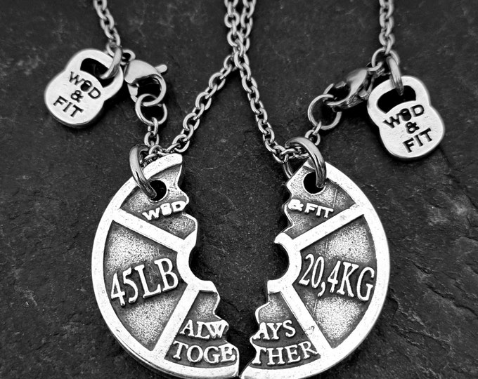 Pareja Collares Gimnasio Disco Always Together 45lbs- Regalo Bodybuilding- Gym - Crosstraining · Regalo Pareja - Halterofilia -Wod & Fit