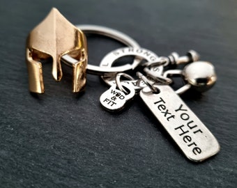 SPARTAN Keyring The 300 Spartan - Warrior gift - Motivation Gift - Gift fot Warrior- Spartan Race - Spartan Helmet - Gym Gift - Wod & Fit