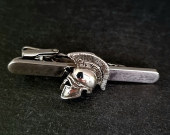 Spartan Tie Clip - Greek Helmet - Dad Gift - Father Gift - Mens gift - Tie clips - mens tie clip - Spartan Helmet - antique tie clip - Dad