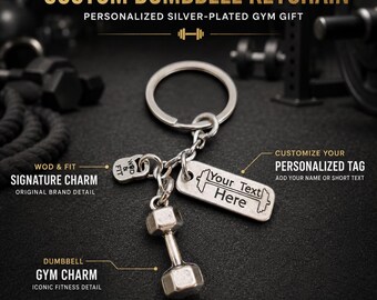 GYM Custom Keychain Feek Workout Motivation ·Bff Gifts · Girlfriend Gift · Name Keychain ·Boyfriend Gift · Coach Gifts · Gym Gift ·Wod & Fit