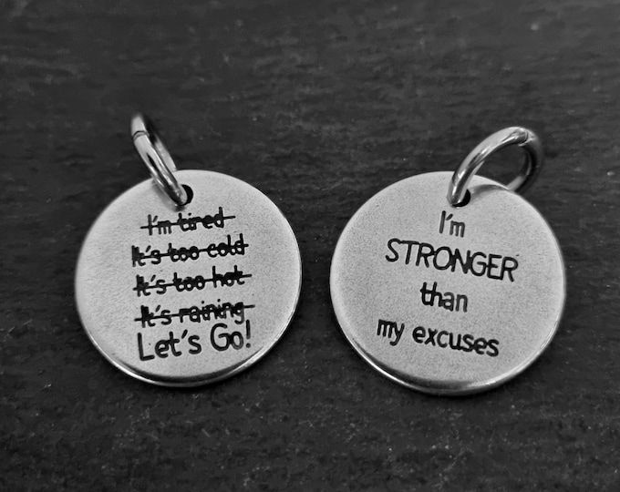 Athelete Fitness Motivation Tag Lets Go I'm Stronger - Running - Gym Motivation - Runner Gift - Crosstraining- Gift for runner - Wod & Fit