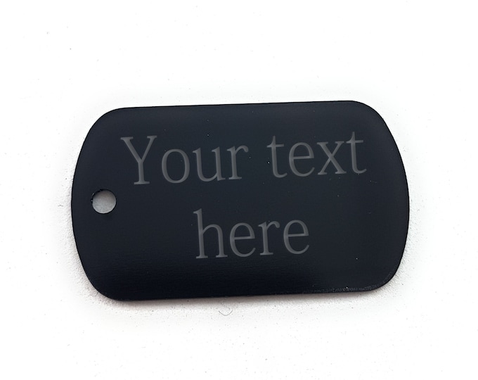 Necklace Tag Personalized Small Military Tag Diamond Engraving · Dog Tag · Bag Tag · gift tag · Engraved name tag · Id Tag · Name Tag Custom