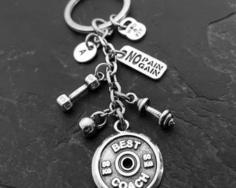 BEST COACH Keychain · Gym gifts · Name Gift · Gym Motivation · Coach gift · Personal Trainer Gift· Custom Gift · Personalized Gift Wod & Fit