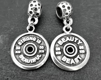 Abalorio Gimnasio para pulsera Pulsera Disco Motivaciòn - Pulsera Fitness- Regalo Gimnasio -Regalo Mujer · Regalo Entrenadora · Wod & Fit