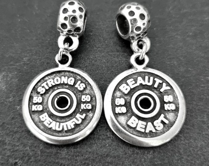 Abalorio Gimnasio para pulsera Pulsera Disco Motivaciòn - Pulsera Fitness- Regalo Gimnasio -Regalo Mujer · Regalo Entrenadora · Wod & Fit