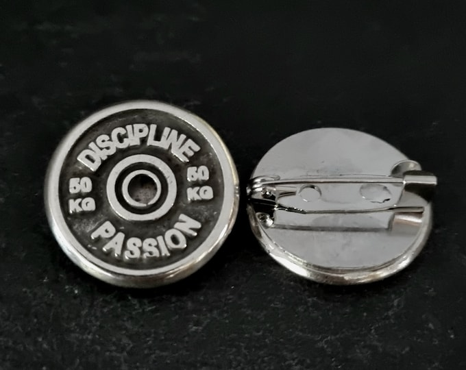 Lapel Pin GYM Motivation Weight Plate · Gym Pin · PINS · Enamel Pins · Pins for backpacks · Coach Gif · Pin Bag·Button pins ·Wod & Fit