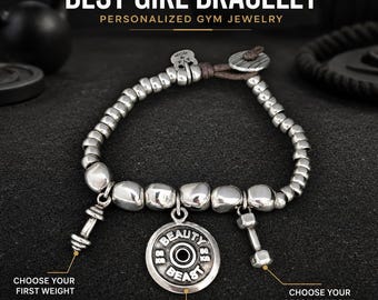 Best Girl bracelet personalized gift for women, motivational bracelet for best friend, daughter, sister, girlfriend or gym girl · Wod & Fit