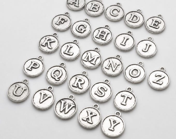 Letter charms - Initial letter 12mm - Add On Initial Charm - letters Bracelet - letters charm - letters - necklace charm - alphabet letters
