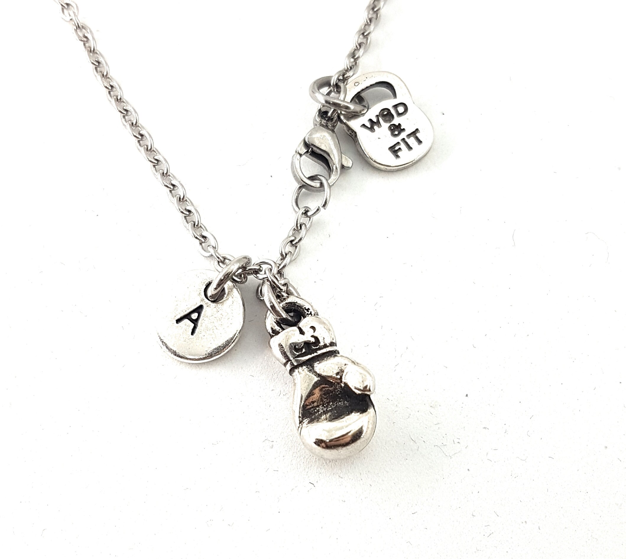 Boxing Necklace Boxing Glove Initial Boxing Edition.Boxing Glove