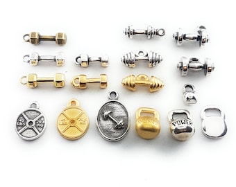 GYM Charm Weight Pendent Joyas Bodybuilding · GYM Gift · Sport Charms · Crosstraining · Weightlifter · Fitness Charms ·Gym Charms Wod & Fit