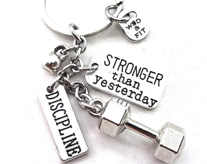 Gym Personalized Keychain Dumbbell Nick Workout · Custom Gift · Boyfriend Gift · Bff Gifts · Coach Gifts · Weight loss · Fitness · Wod & Fit