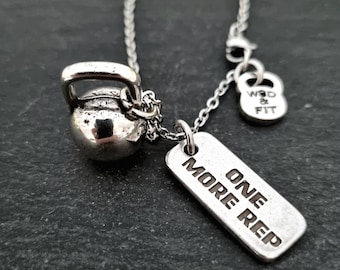 Custom Necklace Big Kettlebell Workout · Bff Gifts ·Personalized Gift · Gym necklace · Fitness Jewels · Crosstraining · Gym Gifts·Wod & Fit