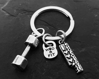 Gym Keyring Chocolate snd Weight · Bff gifts · personalised gift · Funny Gift · Chocolate Lovers · Girlfriend Gift · Sister Gift · Wod & Fit
