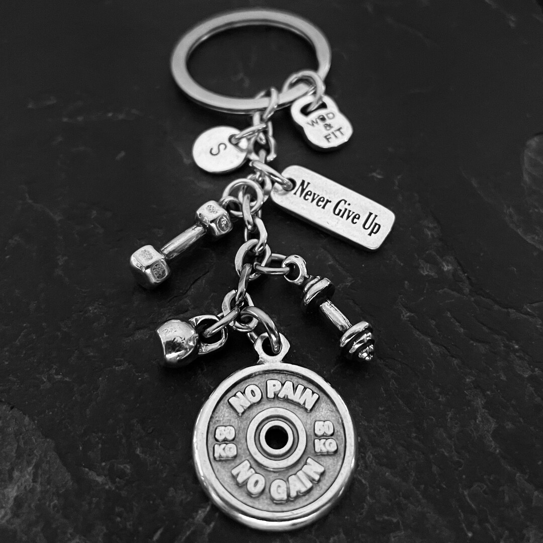 Gym Keychain No Pain No Gain Custom Gifts · Fitness Gifts - Gym Gifts ...