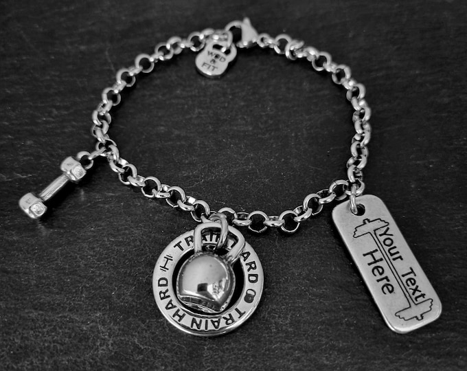 Gym Bracelet Helen Workout · Name Bracelet · Fitness Bracelet · Custom Bracelet · Girlfriend Gift · bracelet for women · Gym Gift ·Wod & Fit