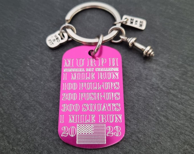 GYM Keychain MURPH Workout · Best Friend Gift · Custom Key ring · Gym Gifts · Boyfriend Gift · Personalized Gift · Crosstraining · Wod & Fit
