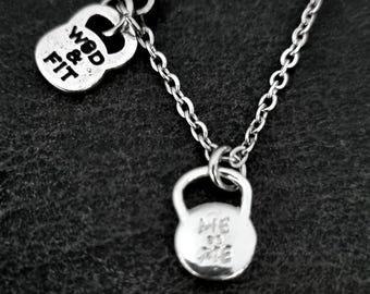 Gym Necklace Kettlebell Me vs Me · Bff Gifts · Coach Gift · Boyfriend Necklace · Girlfriend Gift · Fitness Necklace· I am enough · Wod & Fit