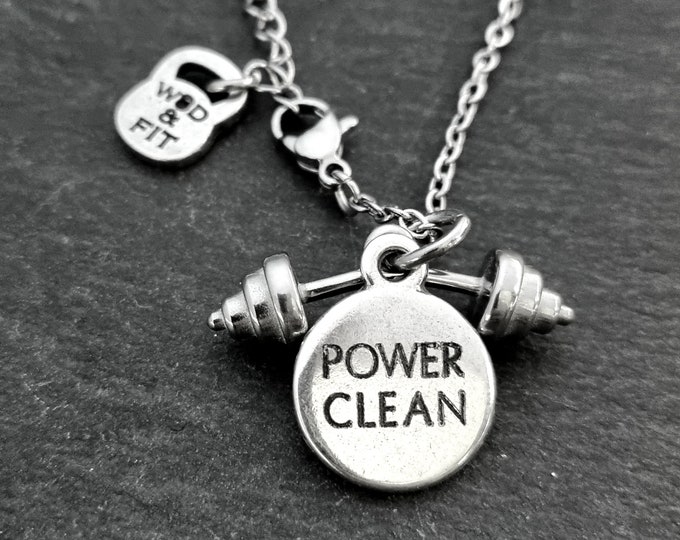 Barbell Gym Necklace Custom Gift · Gym Gift- Weight Lifting· Custom Necklace Gift · Powerlifting · Fitness Necklace · GYM · Wod & Fit