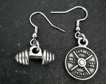 Weight Plate Earrings for Women – Fitness Jewelry Gift · fitness earrings for women· weight plate earrings for gym girls Fit mom · Wod & Fit