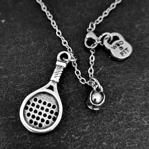 Paddle tennis Necklace Small Ball Gift for Padel Lovers - Paddel Tennis gift -Gift for Paddel -Gift for Paddel Player- Paddle Gift-Wod & Fit
