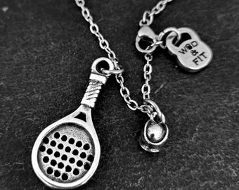 Paddle tennis Necklace Small Ball Gift for Padel Lovers - Paddel Tennis gift -Gift for Paddel -Gift for Paddel Player- Paddle Gift-Wod & Fit