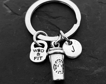 Coffee Keyring Initial Letter· Gift for Team · Friends Gift · BFF Gifts· Party Gift · Coffee Keychain - Friends · Coffee lover · Wod & Fit