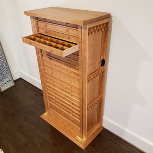 Jewelry Storage Tower in Solid Cherry Wood image 2