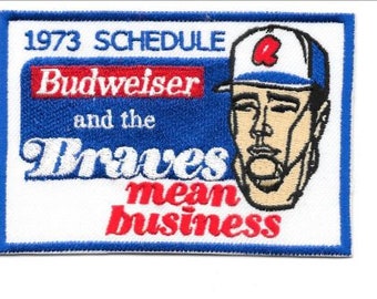 Beer Baseball Atlanta Braves & Beer 1973 National League NL Promo Patch