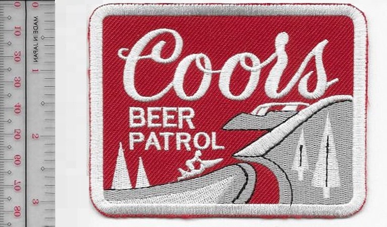 Retro Snowmobile & Coors Beer Patrol 1970 Promo Patch Coors Brewery Golden Colorado
