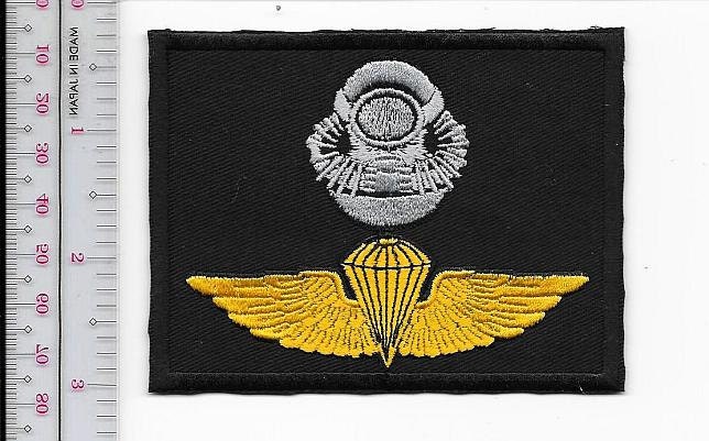 US Marine Corps USMC Force-RECON Diver Airborne Badge Black