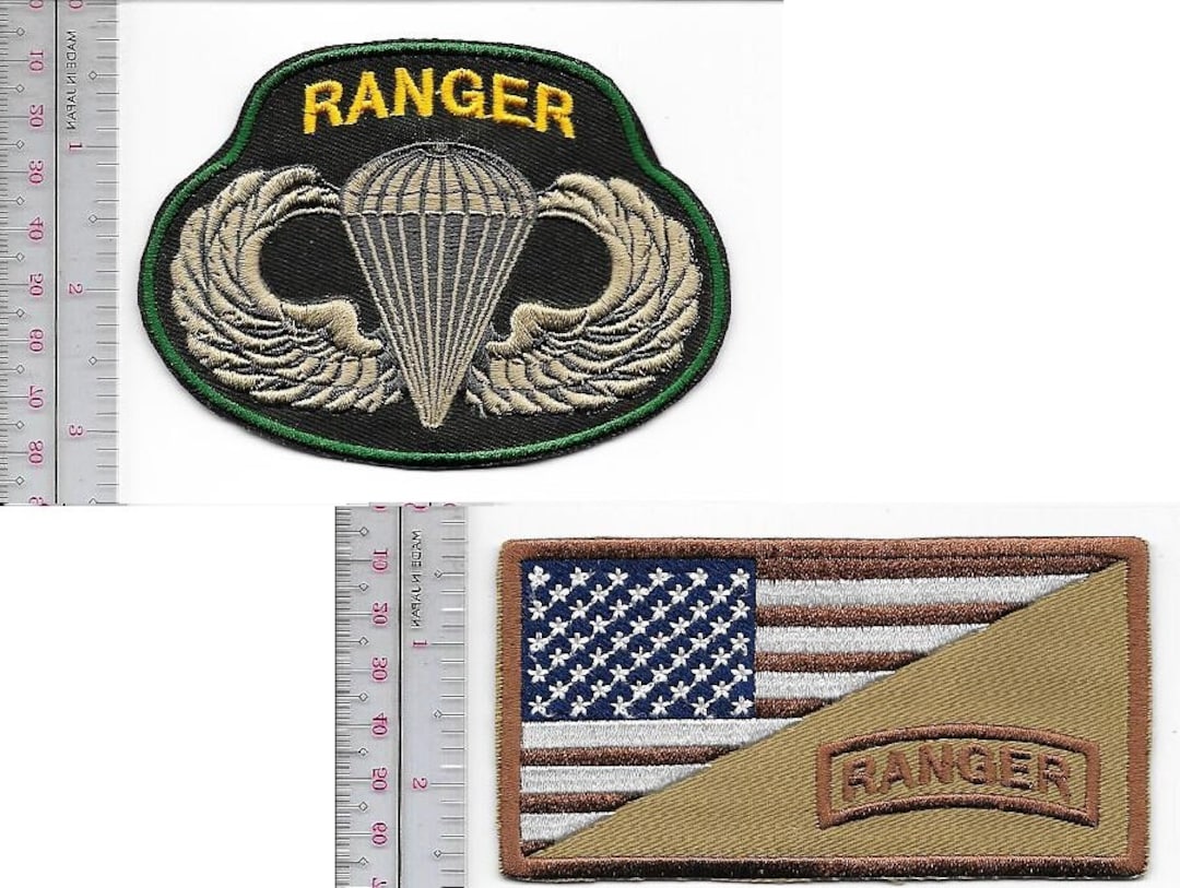 Ranger Army 75th Infantry Regiment Airborne & Ranger Tab Parachutist ...