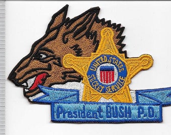 US Secret Service USSS President George H. W. Bush Protective Division Wolf Head Patch