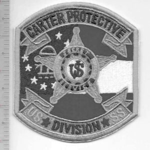 US-Geheimdienst USSS Washington DC Präsident Carter Protective Division Agent Service Patch grau