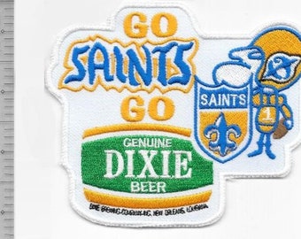 Beer Football New Orleans Saint & Dixie Beer Go Saints Go NFL Promo Patch