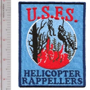 Hot Shot Wildland Crew USFS Helicopter Rappellers Firefighters US Forest Service blue