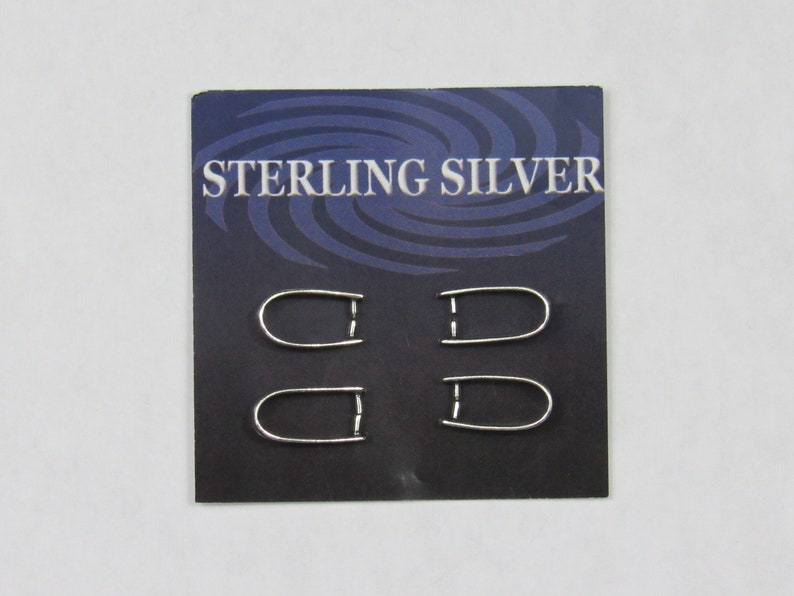 Pkg of 4 #30892 3 x 14 mm Sterling Silver Bail with Peg