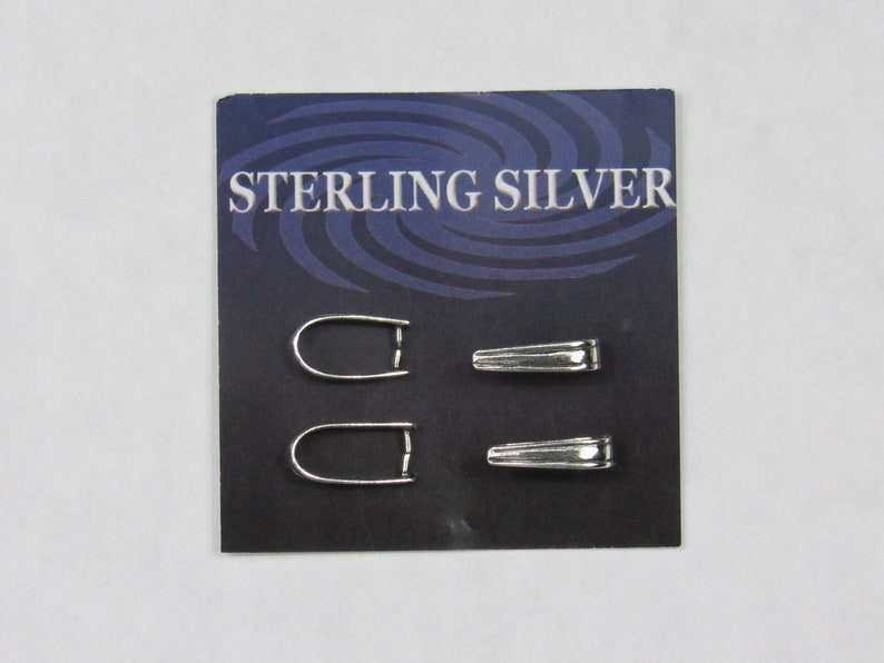 Pkg of 4 #30892 3 x 14 mm Sterling Silver Bail with Peg