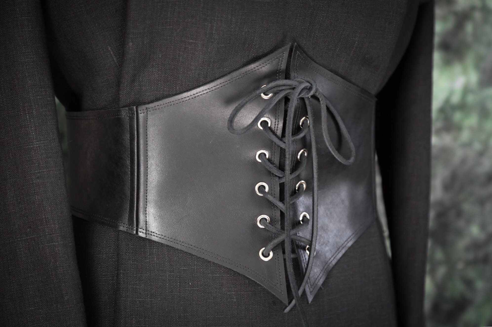 SALE Genuine Leather Waist Cincher Belt Underbust. Perfect Etsy