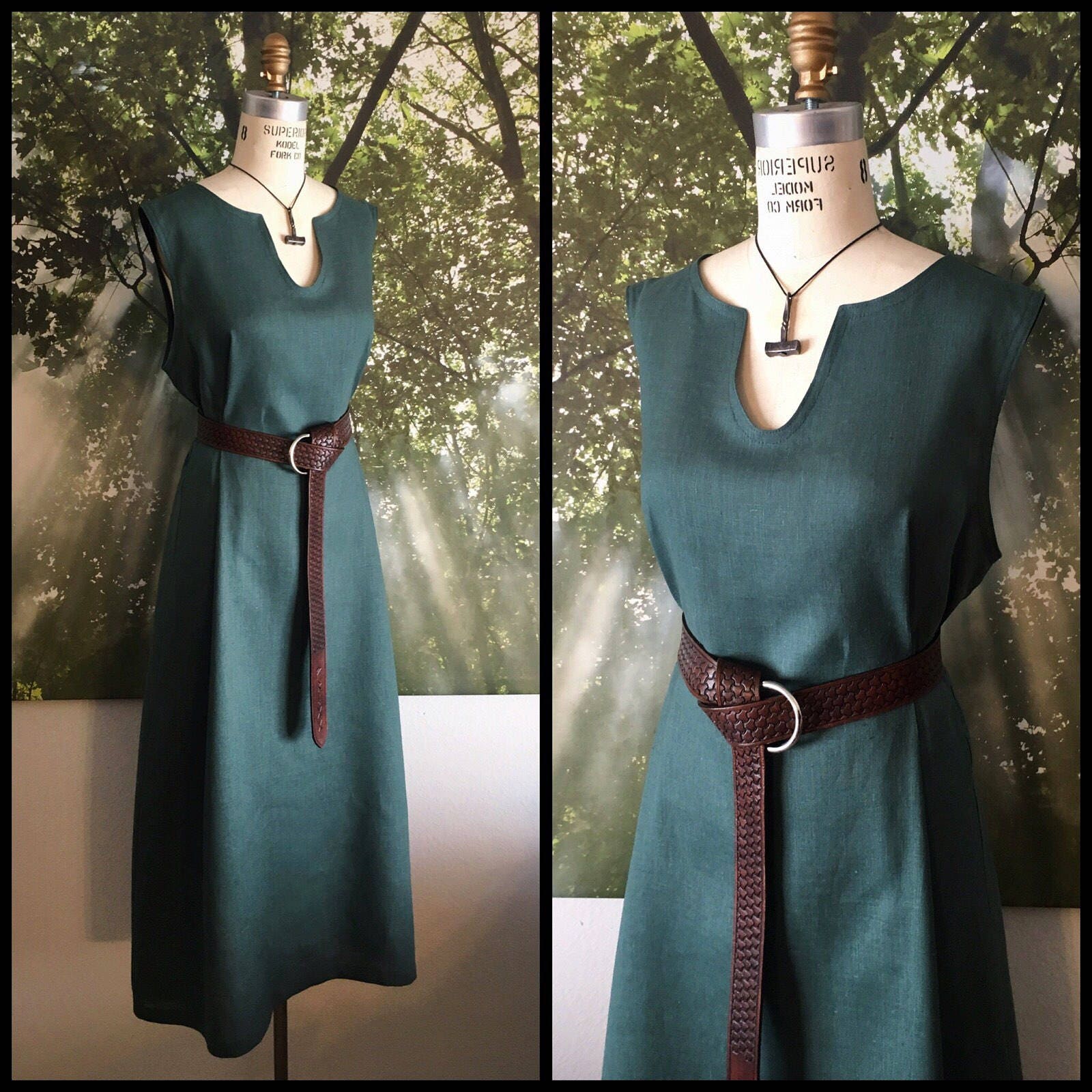 linen viking dress