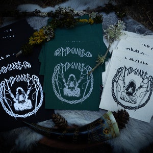 Midgaarb Logo Patch, Viking, Norse, Norns, Norse Mythology, Sewing, Goddess